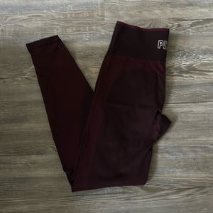 victoria’s secret pink maroon leggings